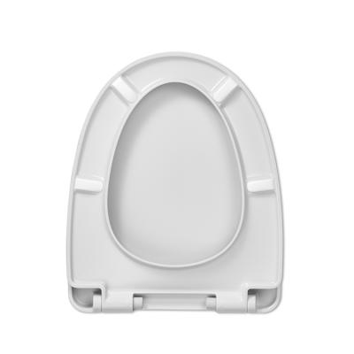 China Latest Best Selling Slow-end Toilet Seats Hinge Seats Set White Plastic Toilet Seat for sale