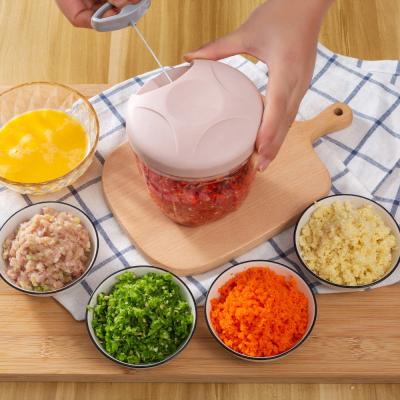 China Handheld Vegetable Garlic Crusher Cutter Shredder Food Instrument Accessories Kitchen Meat Dumpling Stuffing Maker for sale