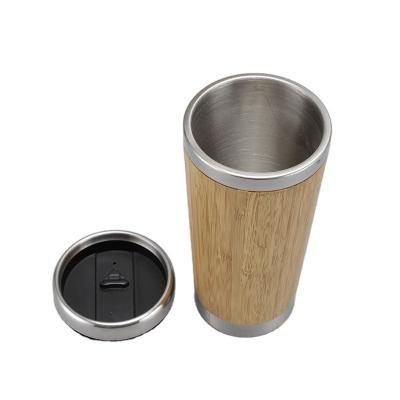 China Sustainable Wholesale Reusable Bamboo Travel Coffee Mug With Lid Custom Logo for sale