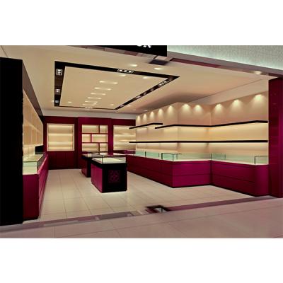 China New Customized Wonderful Modern Jewelry Display Showcase Shop Design for sale