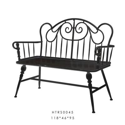 China INNOVA High Quality Industrial Eco-Friendly Vintage Metal Antique Patio Distressed Bench For Garden Use for sale