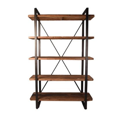 China INNOVA HOUSE OEM Eco-Friendly Furniture Customized 5 Tier Rustic Industrial Wood Storage Book Shelves Antique Vintage Bookcase For Living Room for sale