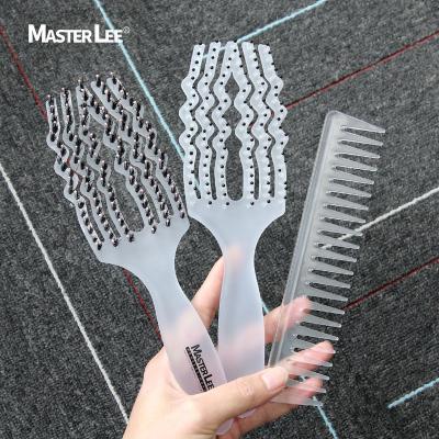 China Newly waterproof to produce transparent, elegant massage hair brush 6 claw duct hair comb hair extension brush for sale