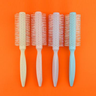 China Fashionable Wheat Straw Brush Round Color Candy Comb Plastic Curly Hair Brush Other Styling Tools For Salon for sale