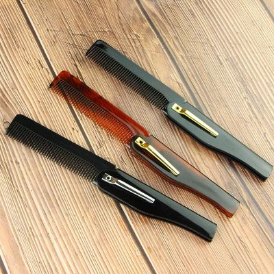 China Pocket Fine Hotel Travel Masterlee Brand Tooth Mini Folding Beard Mustache Lice Plastic Comb for sale