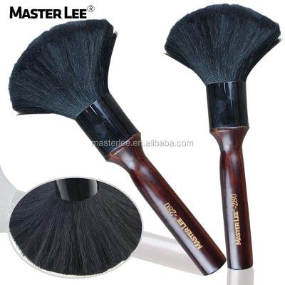 China Masterlee brand salon face cleaning brush hair cutting brush neck duster wooden hairdresser brush professional face cleaning brush for sale