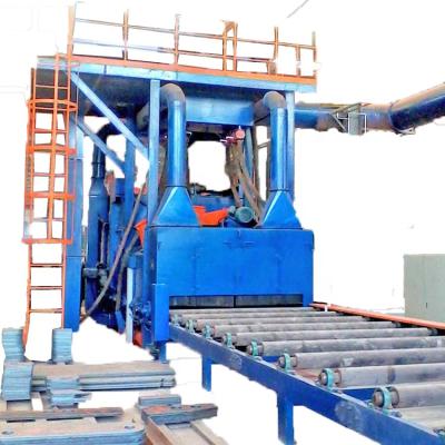 China Hotels H Beam Pass Through Type Shot Blasting Machine And Painting Line for sale