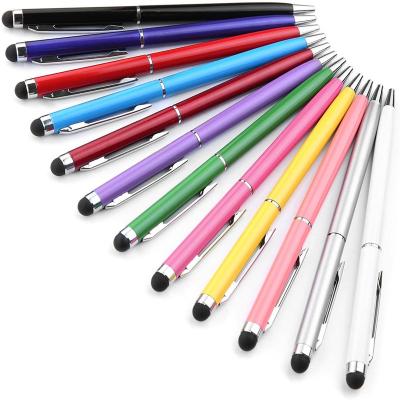 Cina Promotional Pen 2 in 1 New Design Colorful Your Logo Metal Capacitive Stylus Touch Ballpoint Pen in vendita