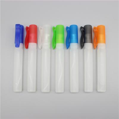 China office & School Pen Cylinder 8ml Cosmetic Packaging Test Pen/Plastic Spray Bottle Alcohol Spray Empty Pocket Bag à venda