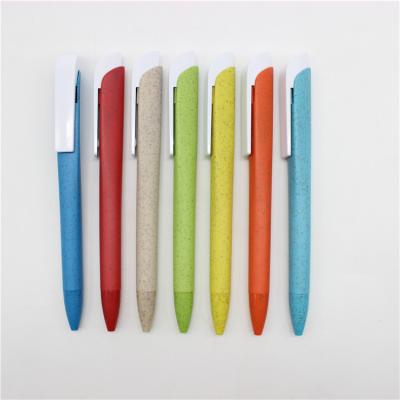 China office & Hot selling new school pen eco pen environmental protection pen promotion wheat straw material ballpoint pen en venta