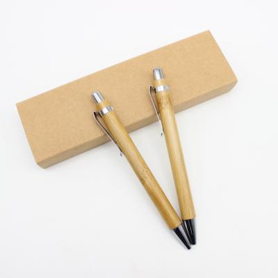 Cina office & School pen custom eco-friendly logo wooden pen with case gift pen set bamboo stylus pen set with box in vendita