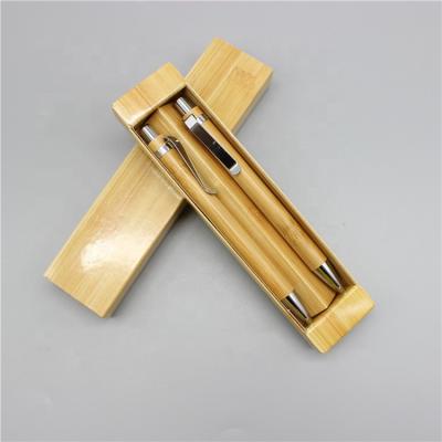 China office & School Pen Special Promotion Stylus Bamboo Pen Set With Natural Bamboo Pen Ballpoint Pen With Customized Logo, With Paper Box for sale