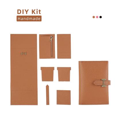 China High Quality Hot Sale Fashion DIY Handmade Women Leather Wallets Purse Color For Lady Fashionable Kit Genuine Leather Diy Holder for sale