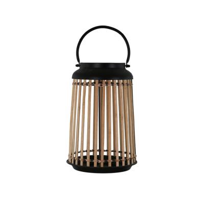 China Modern Art Unique Hot trending rattan lantern Bamboo Woven Candle Holder With Handle   Wooden Lantern for Home decor for sale