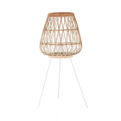 China Lighting Functions Handmade classical Design Rattan Floor Lamp Outdoor Living Room Garden Floor Lamp Shade for sale