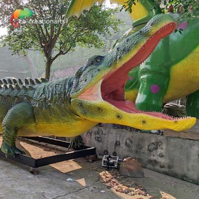 China Vida de animais Animatronic realística da exposição do jardim zoológico - crocodilo do tamanho impermeável à venda