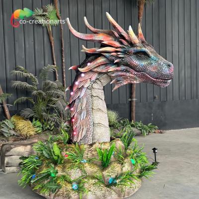 China Animatronic Dragon Theme Park Decoration Life Size Realistic Dragon Model for sale