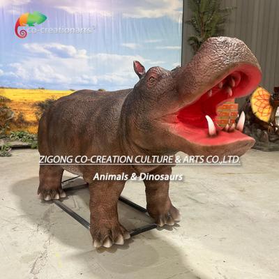 China Realistic Animatronic Animals Simulated Hippo For Zoo Park Decoration zu verkaufen