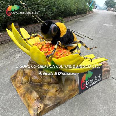 China Animatronische insecten aangepast Animatronische bijen met bloemen voor het decoreren van pretparken Te koop