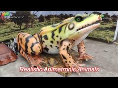 landscape decoration realistic animatronic animals life size frog water resisting