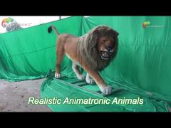 artificial animals safari realistic animatronic lion for zoo park 110v 220v