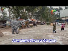 animatronic dinosaur costume adult size realistic hidden leg dinosaur costume for amusement park