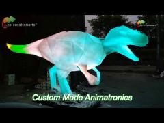 lighting decoration fiberglass dinosaurs statue