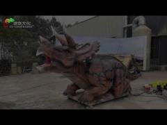 Realistic Life Size Animatronic Dinosaur Trceratops Jurassic For Amusement Park