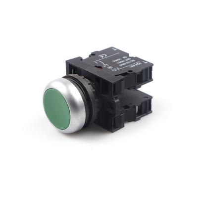 China HUAWU New Series M22 Push Button Switch Plastic Flush Button Switch Flat Green Only Our Factory Have for sale