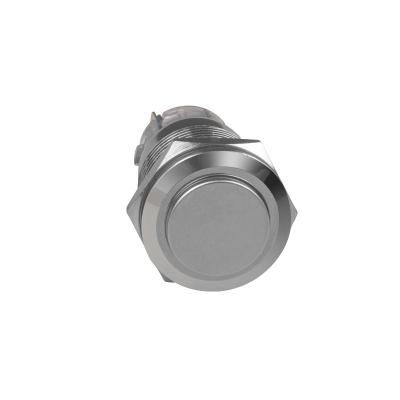 China Waterproof 19Mm Metal Round Waterproof Momentary On-Off Push Button Micro Switch for sale