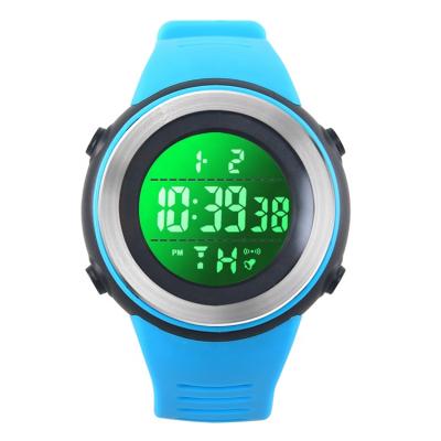 China Real-time body temperature wrist alarm men's children's sports digital waterproof watch, women's plastic round led waterproof watches en venta