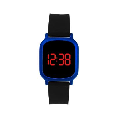 China Auto Date Square Silicone Watches Touch Screen Digital , Cheap Sports Large Display Wrist Toddler Customs Lead Kids Digital Watches for sale