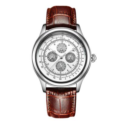 China Luxury Men's Leather Strap Superior Wristwatches Alloy Day/Date Brand Stainless Steel Watches for sale