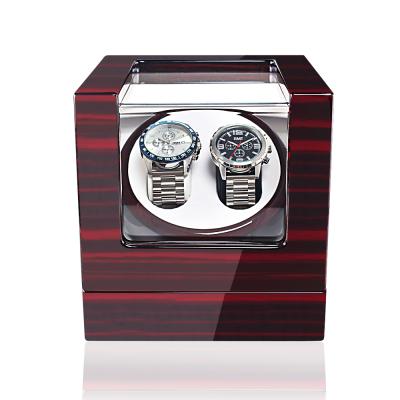 China Wooden Double Watch Winder Watch Box, Watch Winder Storage Box Cabinets, 2 Double Slots Watch Winders Electronics for sale