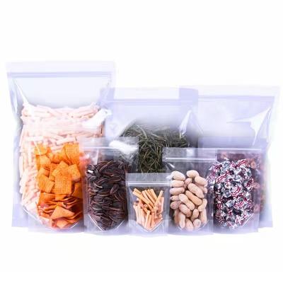 China Transparent Printing Self-supporting Self-supporting Snack Zipper Bag Recyclable Customized Self Seal Bag for sale