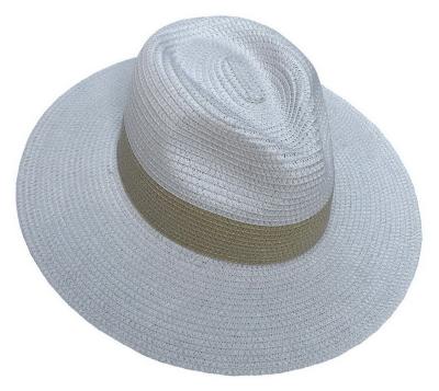 China UV Protection Fedora Beach Hat Wide Brim Panama Straw Hat Men's Sun Protection Women's Summer Natural Soft Sun Hat for sale