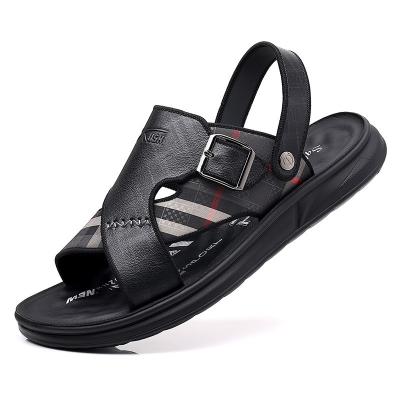 China Hot Dual-Use Men's Sandals Summer Top Layer Cowhide Lightweight Men's Casual Leather Sandals for sale