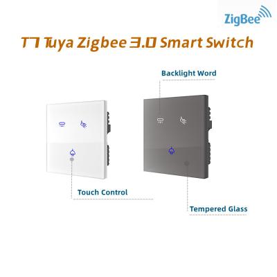 China Touch Screen Tempered Glass Smart Switch Panel Remote App Control for sale