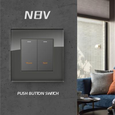 China Glass Panel KNX Wall Switch Home Automation System Tact Smart Wall Light Switches for sale