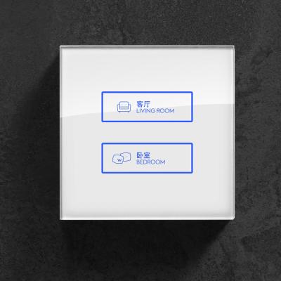 China Instalación blanca de la caja de la pared del estándar 86 de Crystal Glass Wall Switch Io en venta