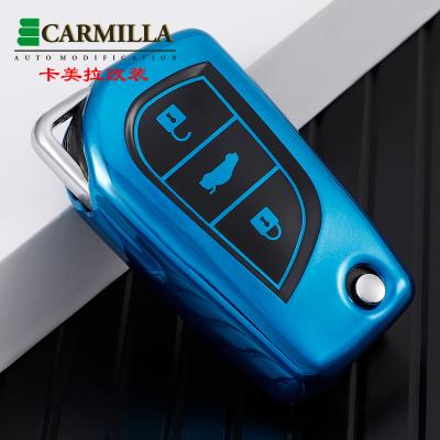 China Luxury TPU Car Key Case Remote Shell Fob Cover For Toyota Corolla Altis Auris Aygo Yaris Camry RAV4 Reverse IM Shield Accessories for sale