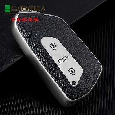 China Luxury TPU Leather Type Car Smart Key Cover For VW Volkswagen Golf 8 2021 Seat Leon Mk8 2020 for sale