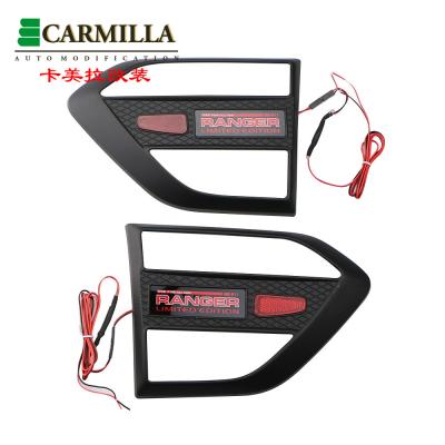 China 1 Pair Luxury LED DRL Beacon Lamp Side Daylight Fender Light With Dynamic Turn Signal For Ford Ranger Everest 2015 2016 2017 2018 2019 for sale