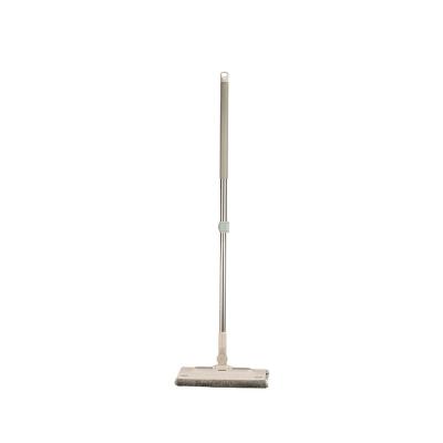 China Home Sustainable Traditional White Stainless Cotton Telescopic Cleaning Flat Mop for sale