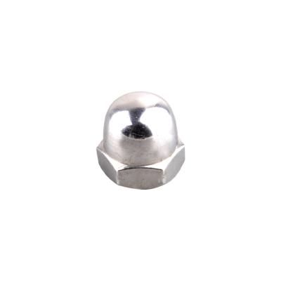 China High Tensile Stainless Steel 304 316 410 Hex Nuts DIN1587 M6 Standard Round Head Hex Nuts for sale