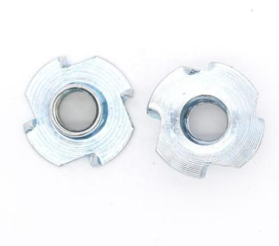 China Heavy Industry 304 Stainless Steel 316 410 4 Tee Nuts Fork Nuts Steel 4 Claw Tee Lock Nuts With Four Fork for sale