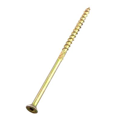 China Yellow Zinc Drive Steel Double Torx Countersunk Head Chipboard Wood Screw for sale