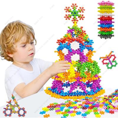 China Diy 1Pack 3D PP Building Block for Kids DIY Plum Blossom Shape Early Educational Toy Souptoys Rotatable Decoration for sale