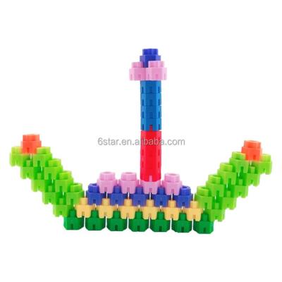 China Large Hexagonal Plastic Jigsaw Toys Rocket Ball Building Blocks Puzzle for Boys and Girls Toys Kids for sale