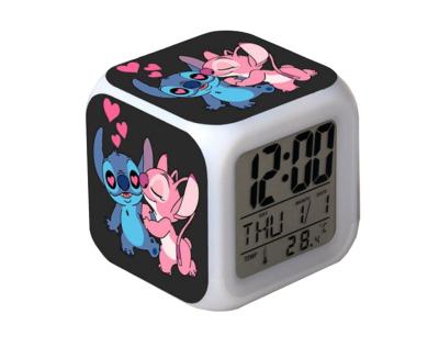 China Classes Cute Cardboard Alarm Clock Kids Colorful Led Dot Clock for sale